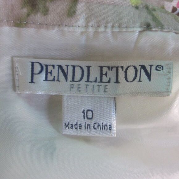 Pendleton Womens Cotton / Silk Lightweight Knee Length Floral Skirt Size 10P - Picture 2 of 12